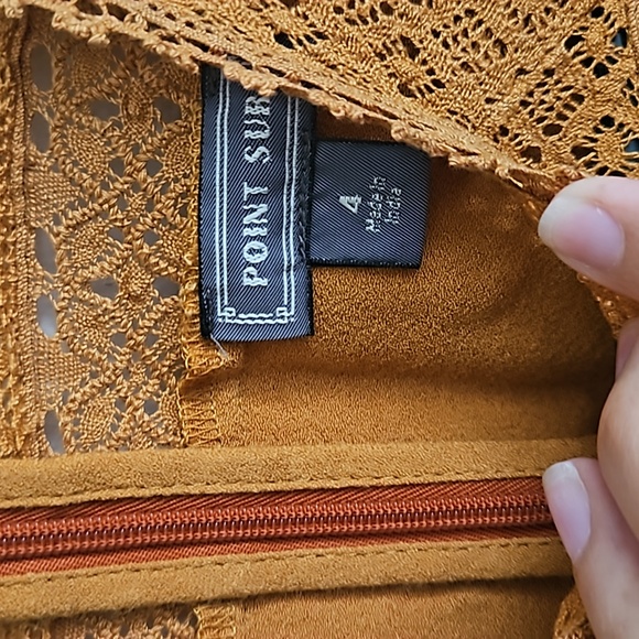 Point sur burnt yellow blouse top size 4 - Picture 3 of 6